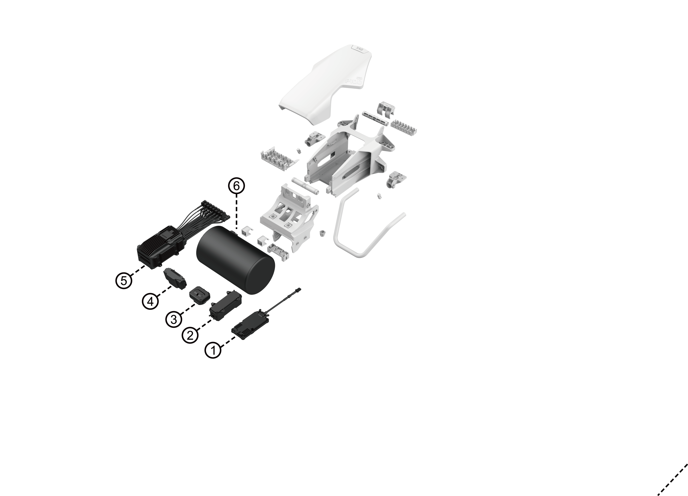 XAG P100 Pro 2023 Fuselage front compartment FC and sensing system