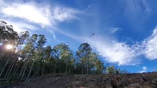 Spray and seeding on tough lumbering terrain!
