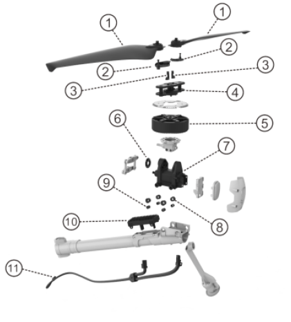XAG V40 Left arm Power System – Pegasus Robotics Inc.
